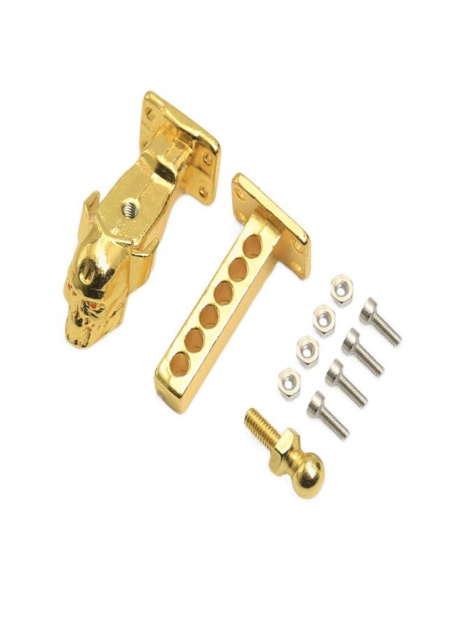 Treehobby Metal Hitch Trailer Hook Simulation Tow Shackles Compatible with traxxas TRX4 Axial SCX10 90046 90047 1/10 RC Crawler Off-Road Car Rear Bumpe (Golden) - Image 2